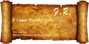 Flamm Renátó névjegykártya