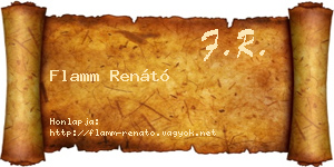 Flamm Renátó névjegykártya