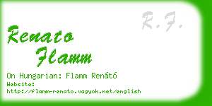 renato flamm business card