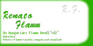 renato flamm business card